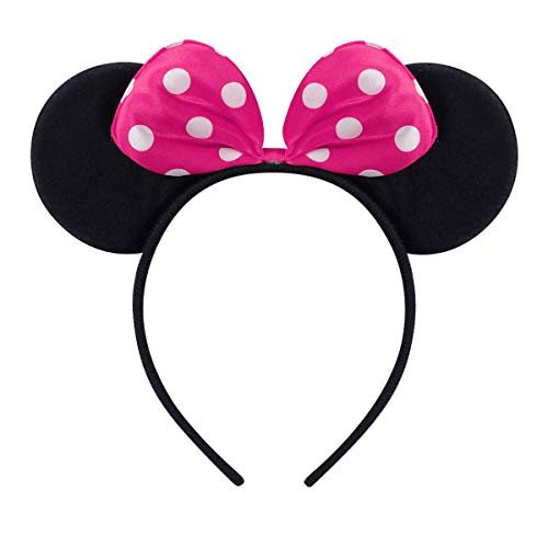 Odasdo Infant Baby Girl 1St First Birthday Cake Smash Outfit Cotton Short Sleeve T-Shirt Top Polka Dots Shorts Pants Ear Bowknot Headband 3Pcs Clothes Set Photo Props Hot Pink 12-18 Months #TOP5