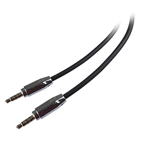 Lilware Rubberized 35 Inches (90 cm) Aux Audio Cable 3.5mm Jack Male to Male Cord For Multimedia Devices - Black - Image 3