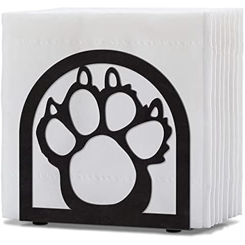 Serviettenhalter für Tisch, schwarzer Metall-Pfoten-Serviettenhalter, Serviettenhalter für Zuhause, Küche, Restaurant, Picknick Cover