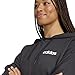 adidas Women's Essentials Linear Full Zip French Terry Hoodie, Black/White, X-Small