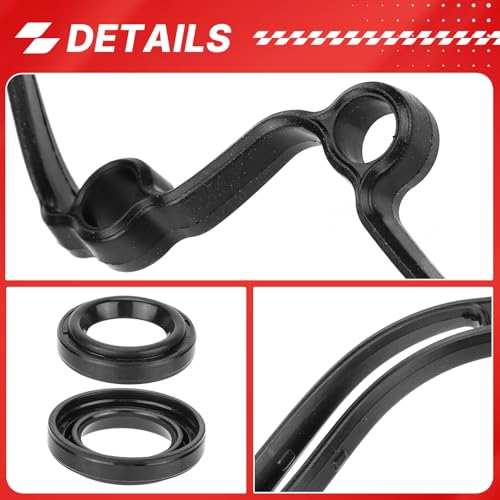 Image of 2244123800 2244323001 Valve Cover Gasket with Spark Plug Seals for Hyundai Elantra 03-12 /Tiburon 03-08 /for Tucson 05-09 for Kia Spectra 04-09 /Spectra5 05-09 /Sportage 05-10 (‎2244123800 & 2244323001)