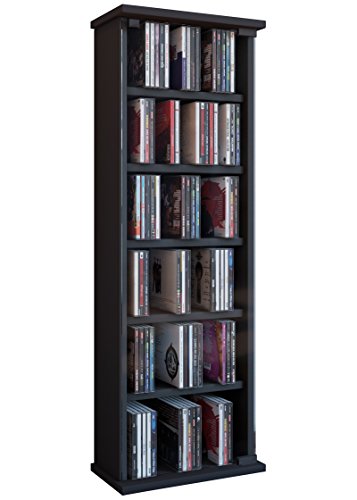 VCM Regal DVD CD Rack Medienregal Medienschrank Aufbewahrung Holzregal Standregal Möbel Bluray Möbel Farbwahl 'Vetro'
