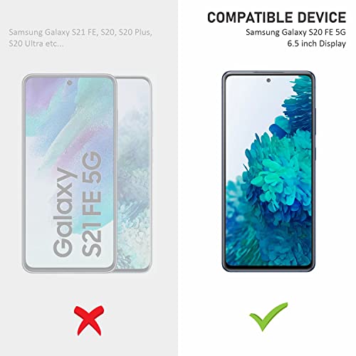 Image of SupCares Tempered Glass for Samsung Galaxy S20 Fe (6.5 Inch) With Installation Kit | Military-Grade Gorilla Screen Protector | Edge to Edge Coverage | Black