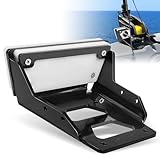 Kayak Trolling Motor Transom Mount, 6mm Thick Cast Aluminum Body, for Clamp-on Electric Trolling Motors, 3HP Max Thrust, 3.75' x 4.75' Bolt Pattern, Freshwater and Saltwater Compatible (Black)