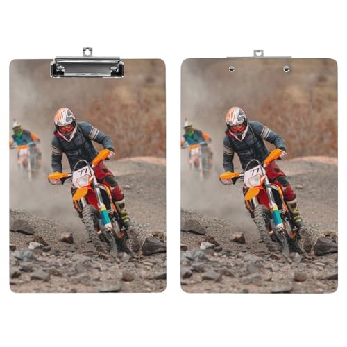 Porte bloc A4 motocross avec pince a profil bas compacte