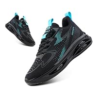 Hitmars Scarpe Running Uomo Scarpe da Corsa Sneakers Scarpe Ginnastica Sportive Jogging Tennis Zeppa Scarpe Fitness Running Shoesa Nero Verde EU 42