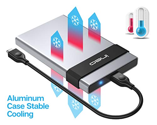 ineo USB 3.1 Gen 2 Type C Aluminum External Hard Drive Enclosure for 2.5 inch 9.5mm & 7mm SATA HDD SSD [C2561c] - Thumbnail 3