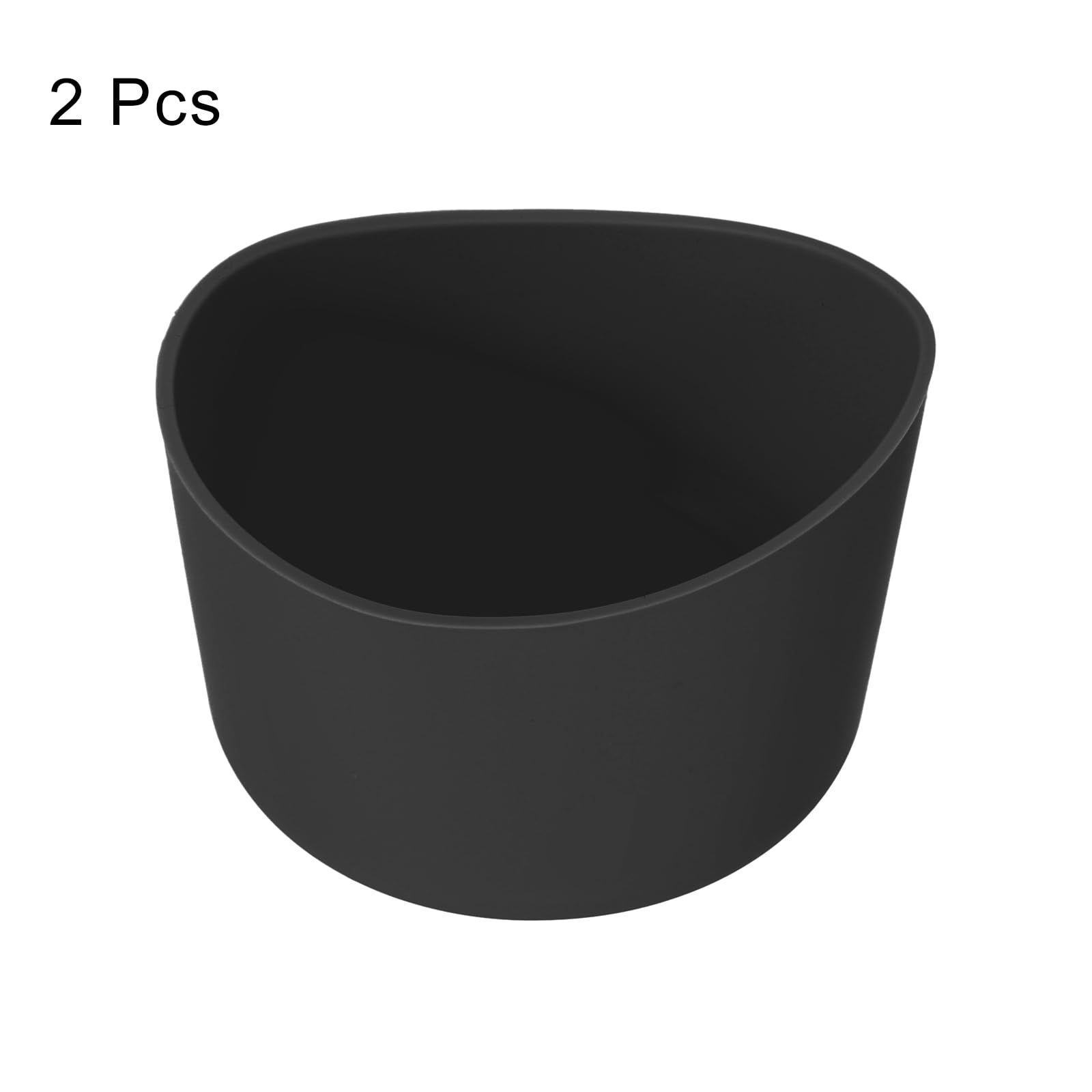 QUARKZMAN 2pz 6.5cm Copertura Silicone Protettiva Bottiglia d'Acqua da 12-24 Oz, Manicotto Silicone Antiscivolo Fondo Bottiglia, Accessori Tazze Dalla Forma Irregolare, Nero