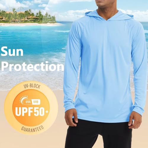 Sun Shirts for Men Hoodie UV Protection Breathable Long Sleeve Shirts Lightweight Quick Dry SPF Hiking Fishing Shirts4