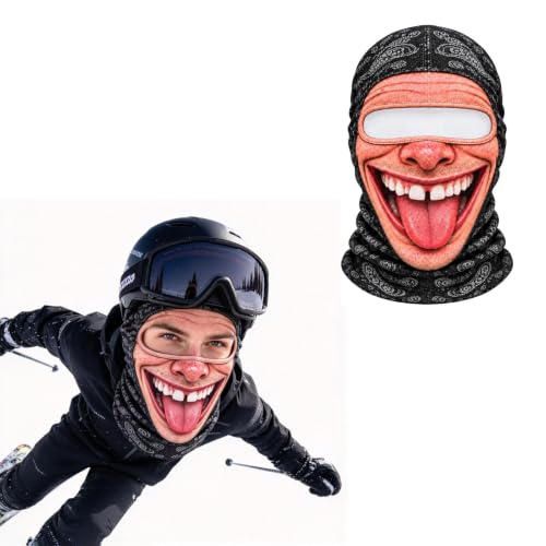 Old Man Ski Mask Funny Realistic Face Ski Mask 3D Printed Balaclava Winter - image 3