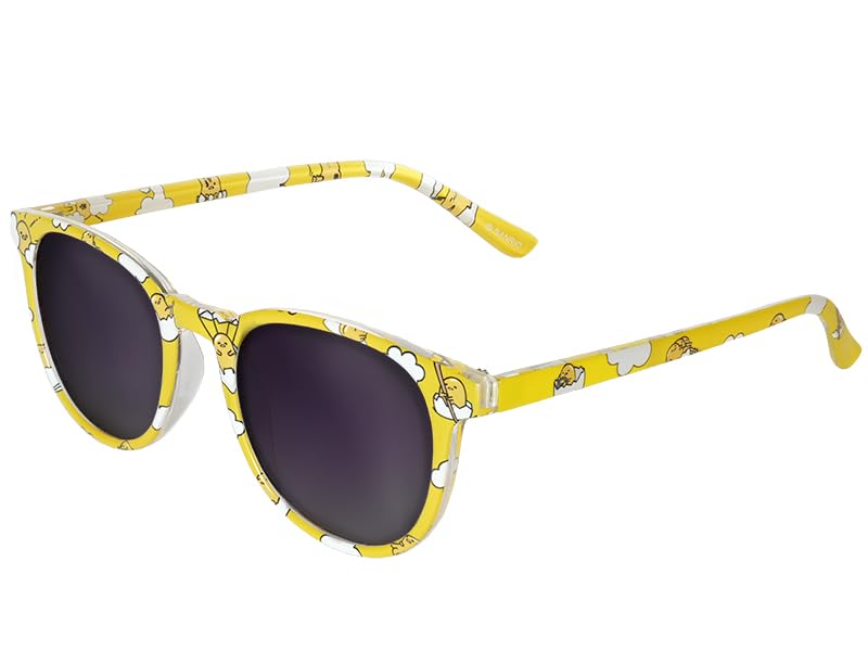 Gudetama Sunglasses Sanrio Officially Licensed – w/Pouch, Display, Mirror & Collectible Premium Packaging UV400