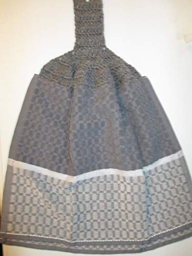 Crocheted Full Towel Shades Of Grey Kitchen Towel With Grey Heather Yarn #TOP3