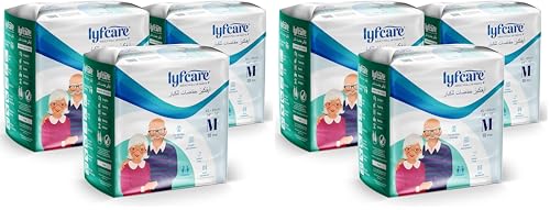 Image of Lyfcare Adult Diapers Medium Size (M) - 30 Units (Pack of 6) | Unisex Diapers Pants Style | Waist (60-85 cm) | Wetness Indicator, Super Absorb, 360 Protection & 0% Leakage | For Men & Women