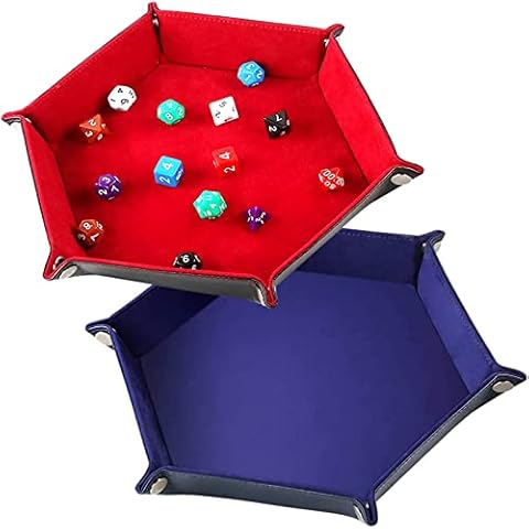 Bandeja de Dados de Doble Cara de PU Hexagonal Plegable Cover