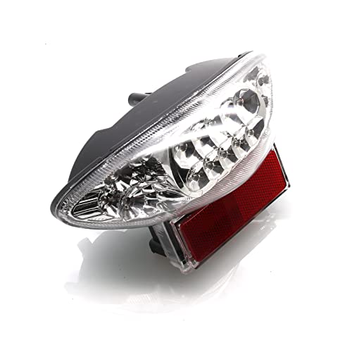 Image of MZS Motorcycle Tail Light for HAYABUSA GSX1300R 99-07, Katana 600 750 03-06 | LED Integrated Rear Turn Signal Blinker Running Brake Taillight, Clear Lens, Amber Red Lamp, fits GSXR1300 GSX600F GSX750F