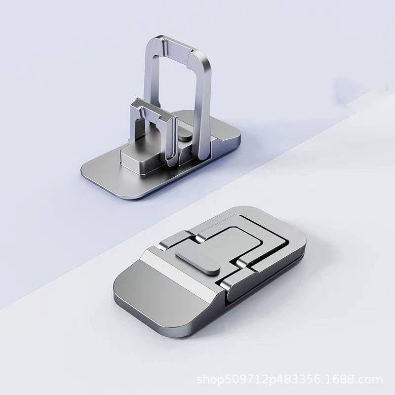 Image of EDNITA ( 2Pcs Mini Laptop Stand for Desk | Portable Metal PC Desk Stand, Aluminium Cooling Pad Mini Clip Compatible with MacBook Apple Laptop, Lenovo, Dell, Hp, Acer & Other Laptops (Silver)