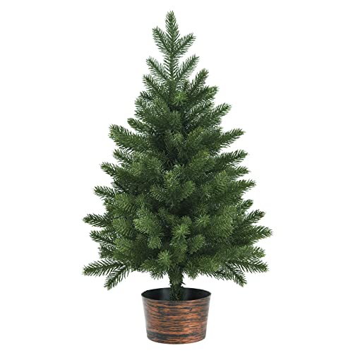 COSTWAY 60cm Kleiner Weihnachtsbaum, Mini Weihnachtsbaum mit 50...