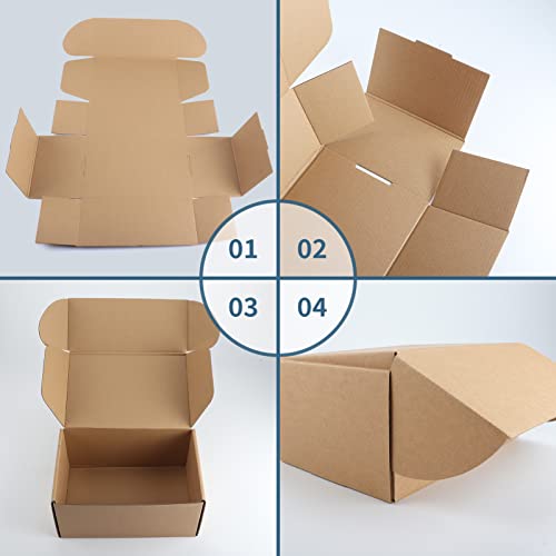 Pharege 9X6X4 Inch Shipping Boxes 25 Pack, Brown Cardboard Gift Boxes With Lids For Wrapping Giving Women Men Presents, Corrugated Mailer Boxes For Packaging Mailing Small Business #TOP6