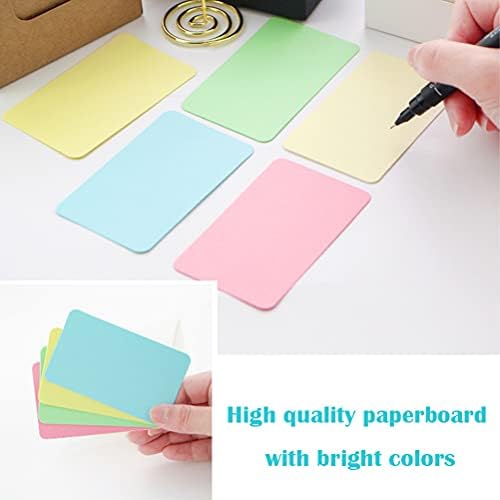 100 Pieces Blank Kraft Paper Cards, Yellow Blank Card DIY Gift Card for Study, Learning, Memory