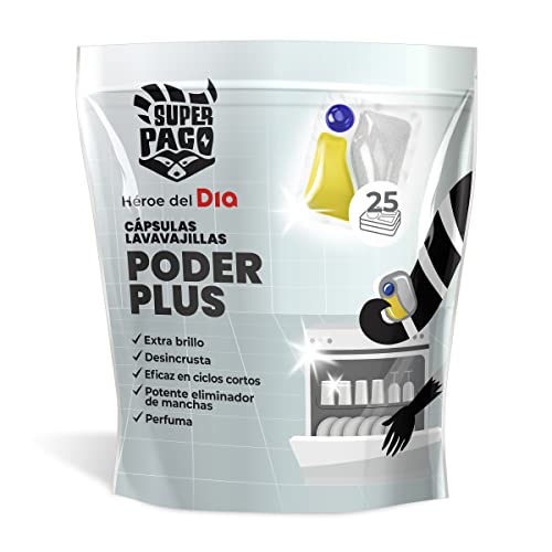 DIA SUPER PACO lavavajillas máquina poder plus en cápsulas bolsa 25 uds