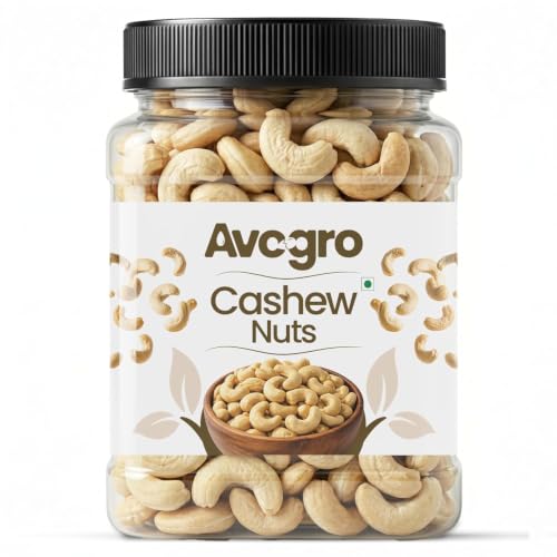 Image of Avogro Premium Whole Cashews 1KG | Natural Kaju Crunchy Dry Fruits for Snacking Baking Cooking Desserts Hygienically Packed