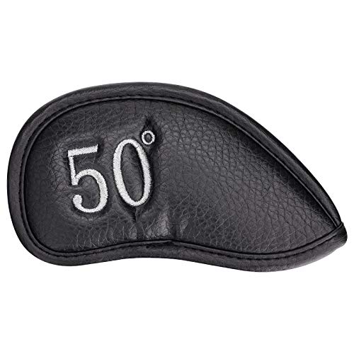 Craftsman Golf 1Pc 50° Leather Black Golf Club Head Cover Wedge Protective Headcover (1Pc 50°) #TOP8