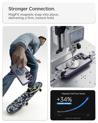 Image of Spigen for Galaxy S26 Ultra Case, Ultra Hybrid MagFit [Anti-Yellowing] [Compatible with MagSafe] [Fast Wireless Charging] - Deep Purple