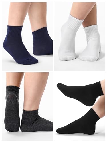 Image of Tarpop 100 Pairs Bulk Mens Socks Moisture Wicking Casual Sports Ankle Socks for Homeless Unisex Adult Men Women