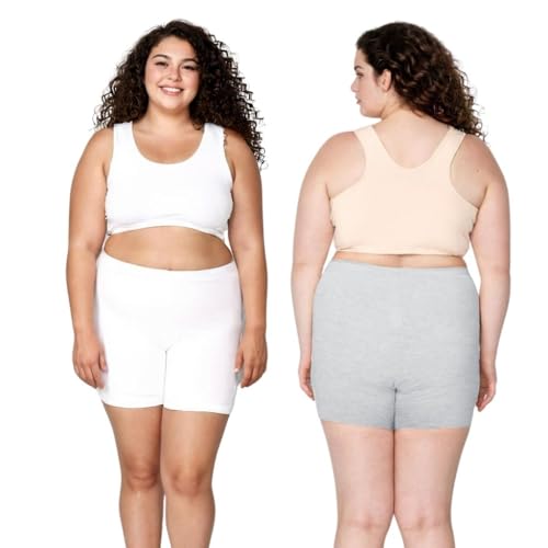Image of Adira | Under Dress Shots for Women | Plus Size Women Tights Shorts | Soft & Comfy, Knitted Stretchy Fabric | Shorts for Dress | Women Inner Shorts | Plus Size | Pack of 2