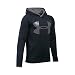 Under Armour Boys' Storm Armour Fleece Highlight Big Logo Hoodie, Black (001), Youth Medium