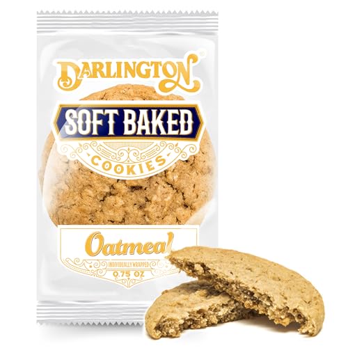 Image of Darlington Snacks Individually Wrapped Oatmeal Cookies Soft Baked, 100% Nut Free Soft Baked Cookies Oatmeal, Made in USA, 0.75 Oz, 216 Count