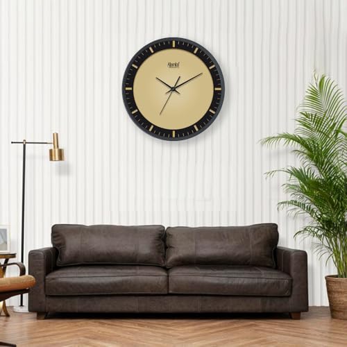 Image of Ajanta 12 Inches Silent Sweep Movement Analog Wall Clock for Home and Offices Wall Watch(Golden), Plastic