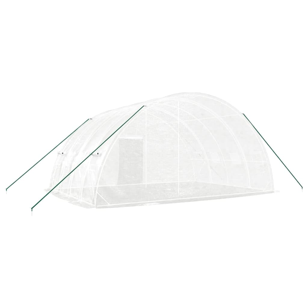 Homgoday Invernadero con Estructura de Acero Blanco 24 m² 6x4x2,85 m, Invernadero Caseta Jardín Terraza Plantas Semilla Cultivo Huerto Verduras Cubierta Casero