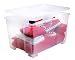 Produktbild Sundis Clear Box Mega Aufbewahraungsbox 140 l mit Deckel und Rollen, Kunststoff, transparent, 140 Liter (78 x 56 x 45 cm)