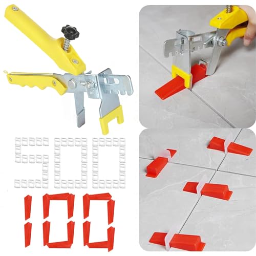 SENENQU - Juego de 601 sistemas de nivelación de azulejos (2 mm, 100 cuñas + 1 pinza)