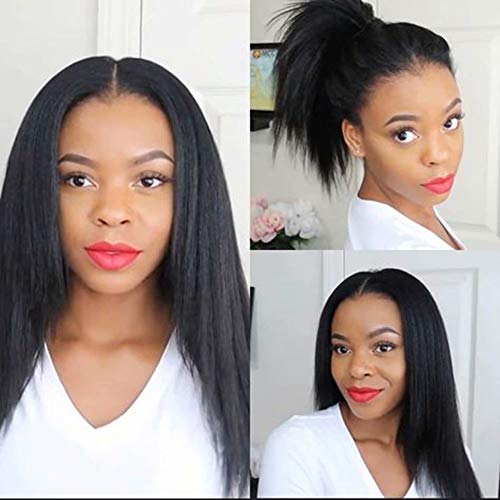 Maxine 9A Grade Brazilian Virgin Hair Yaki Straight Wave 1 Bundle 100% Unprocessed Human Hair Natural Black Color Can Be Dyed and Bleached 100g(18)