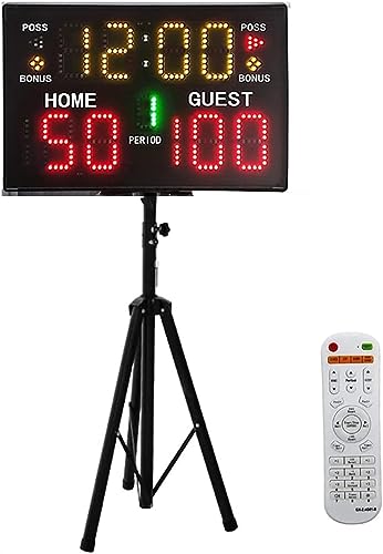 Marcador digital LED para baloncesto con control remoto miniatura 1