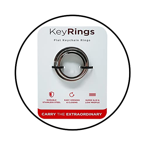 KeySmart Key Rings - Pack of 3 Flat Key Chain