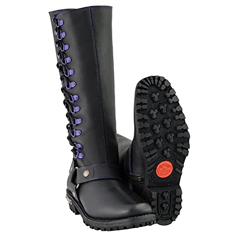 Image of Milwaukee Leather Women's Premium Leather Motorcycle Harness Boots Collection MBL - 8