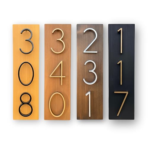 House Numbers, Modern House Number Sign, Vertical Address Plaque, Horizontal