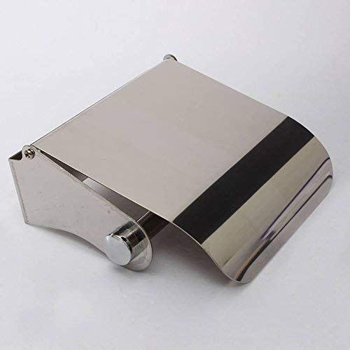 RSP Quality bit® Toilet Tissue Paper Roll Holder/Dispenser with Lid - Stainless Steel Bathroom Silver