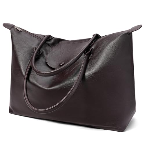 Bolso shopper grande con cremallera y bolsillo interior en cuero vegano