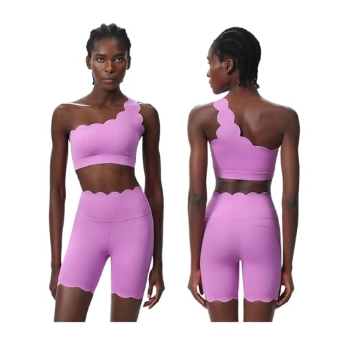 Women Summer Short Sportswear Solid Color Two Pieces Fitness Yoga
