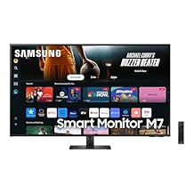 SAMSUNG 43-Inch M7 M70D Series 4K UHD Smart Monitor, Speakers, HDR10, USB-C, Multiple Ports, Gaming Hub, SolarCell Remote, Vision Accessibility Tools, LS43DM702UNXGO, Black