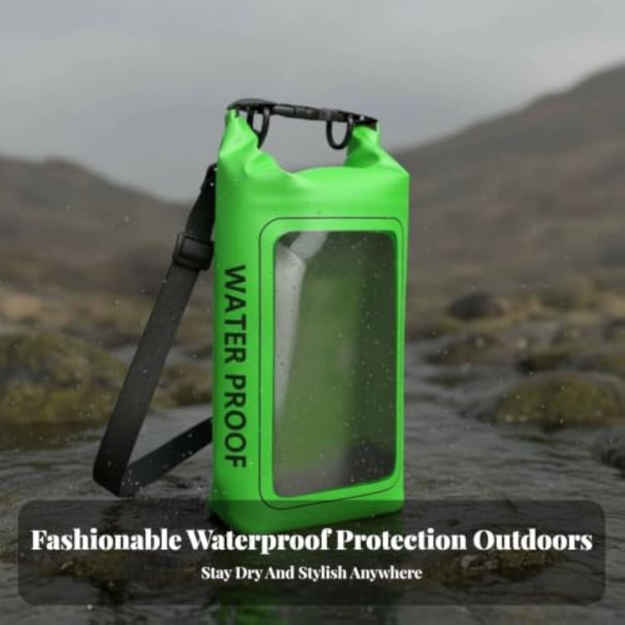Waterproof Dry Bag with Touch Screen Compatible Window