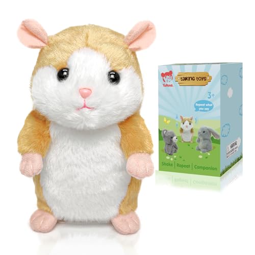 YH YUHUNG Juguete de Peluche de hámster parlante Que Repite lo Que Dices la Voz, Juguete de Peluche para niños