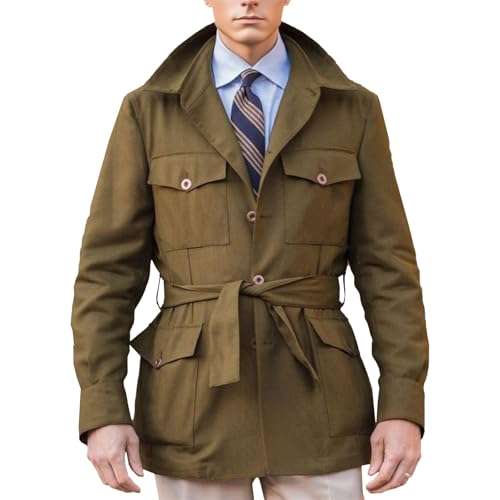 Men's Lightweight Safari Jacket for Outdoor Activities