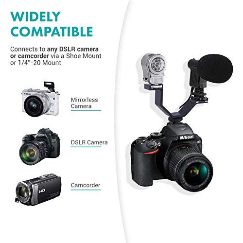 Movo Hva20 Dslr Camera Dual Cold Shoe Mount Bracket For Lights, Monitors, Microphones And Other Camera Accessories #TOP2