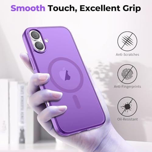 Image of AIBEX Protective OStand Case Compatible for Apple iPhone 16 Pro MagSafe Compatible | Slim Shockproof Back Cover with Camera Lens Protection, Strong Magnetic Support & Anti-Slip Grip | Military Grade