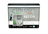 Stilnovo Beton - Grau - Mineralischer Echtbeton - Einfach Anzumischen & zu Verarbeiten - Hochwertig - Matt - 4-6m² - 6 KG